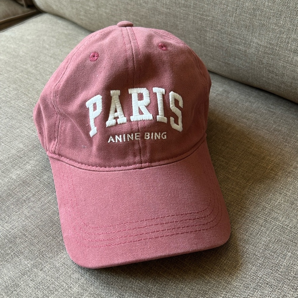 Anine Bing Pink Jeremy Baseball Cap University Paris